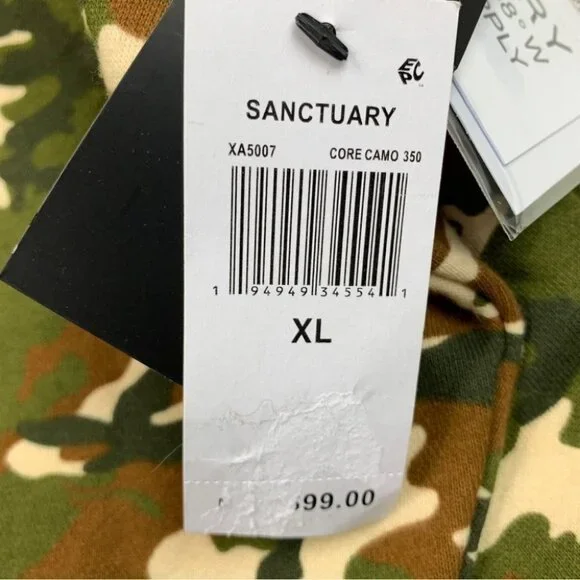 Sanctuary Men's Camo Pullover Hoodie Size XL